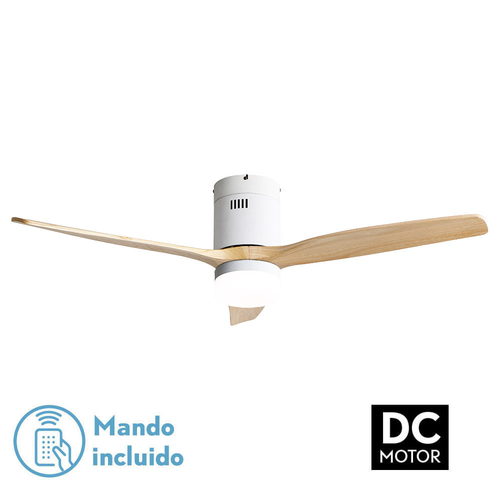 Abrila Aguilón Blanco/Haya - Ventilador de Techo Aspas Normales 20 W A+