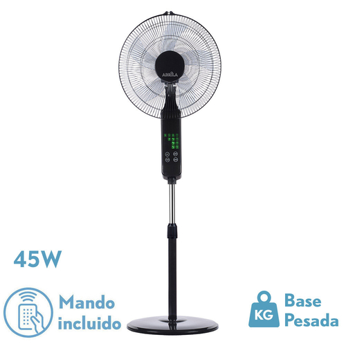 Abrila RODIUM Negro - Ventilador de Pie 220-240 V