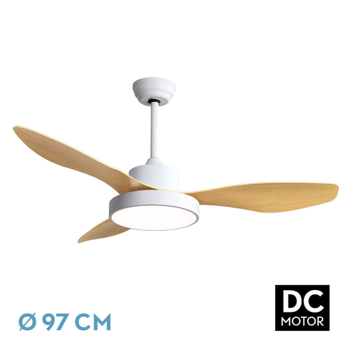 Abrila Hayate Blanco/Haya - Ventilador de Techo Aspas Normales 24 W E