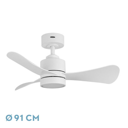 Abrila ZEPELIN Blanco - Ventilador de Techo Aspas Normales 18 W F