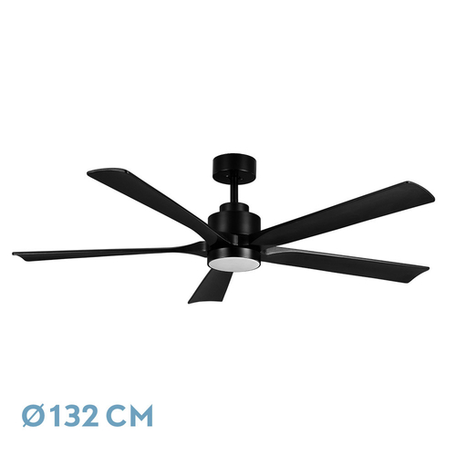 Abrila CAIRO Negro - Ventilador de Techo Aspas Normales 24 W F