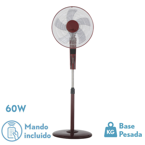 Abrila RAYO Burdeos/Negro - Ventilador de Pie 220-240 V