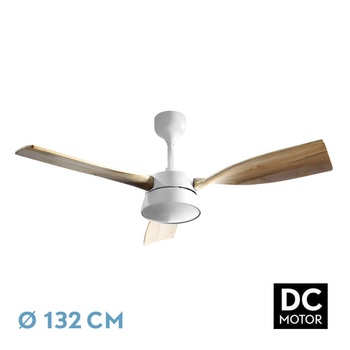 Abrila ESTIO Blanco/Haya - Ventilador de Techo Aspas Normales 24 W E