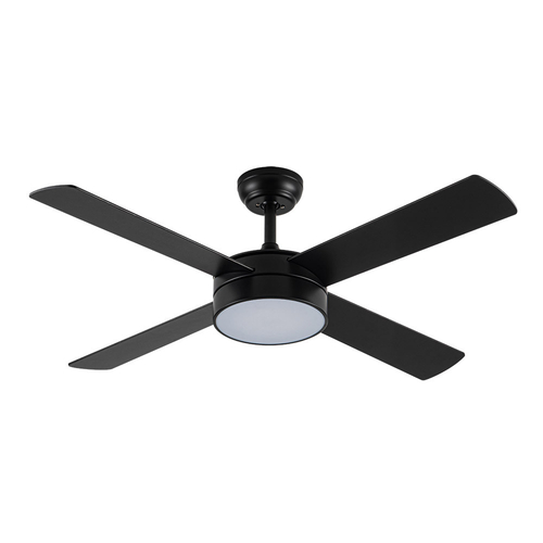 Abrila Nevery Negro/Negro-Negro/Roble - Ventilador de Techo Aspas Normales 26 W E