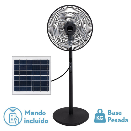 Abrila RIALTO Negro - Ventilador de Pie 220-240 V