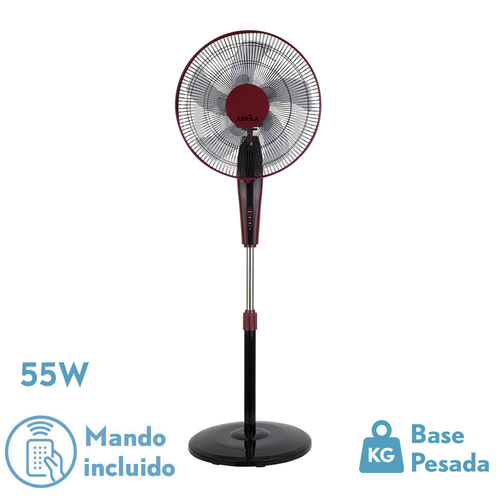 ABRILA BORLON Burdeos/Negro - Ventilador de Pie 220-240 V