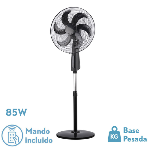 Abrila TOLON Negro - Ventilador de Pie 220-240 V