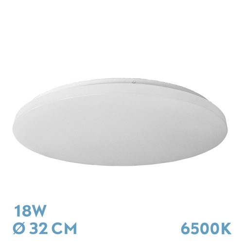 Abrila TADEO Blanco - Plafón Moderno 18W 6500K