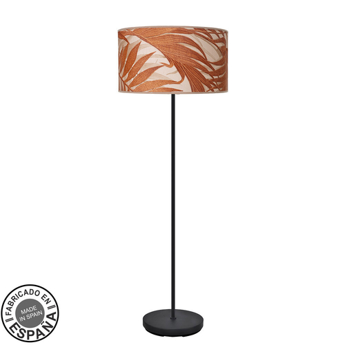 Abrila MODA Negro/Caldera - Lámpara Pie Salón Moderno 1xE27 40 cm