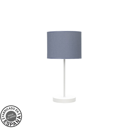 Abrila MODA Blanco / Azul - Lámpara Sobremesa Moderno 1xE14 17 cm