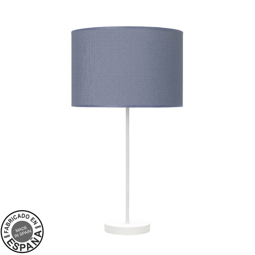 Abrila MODA Blanco / Azul - Lámpara Sobremesa Moderno 1xE27 30 cm