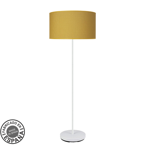 Abrila MODA Blanco/Amarillo - Lámpara Pie Salón Moderno 1xE27 40 cm