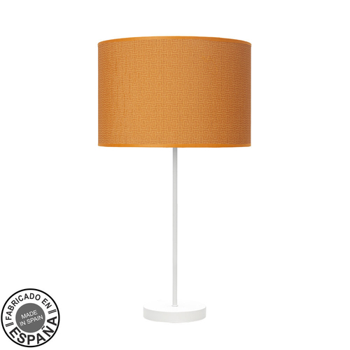 Abrila MODA Blanco / Naranja - Lámpara Sobremesa Moderno 1xE27 30 cm