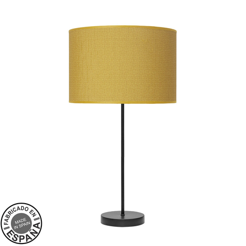 Abrila MODA Negro/Amarillo - Lámpara Sobremesa Moderno 1xE27 30 cm