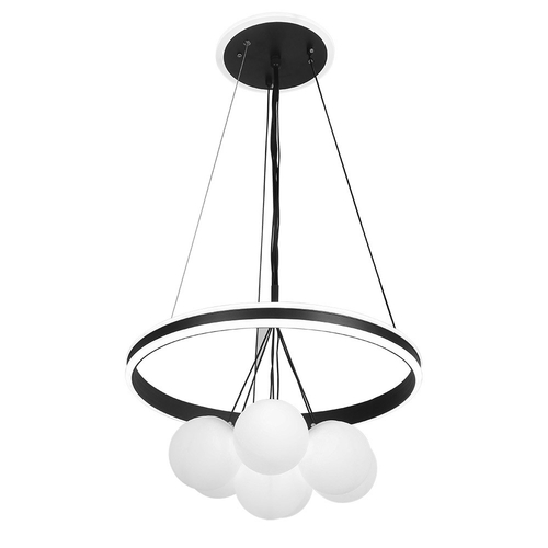 Abrila RODANO Blanco / Negro - Lámpara Moderna 50 cm 104 W