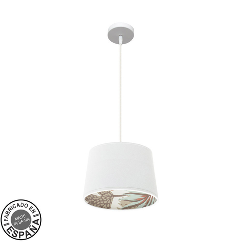 Abrila TUNEZ Blanco/Blanco-Estampado - Colgante Moderno 1xE27 30 cm