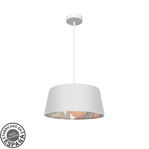 Abrila TUNEZ Blanco/Blanco-Estampado - Colgante Moderno 1xE27 40 cm