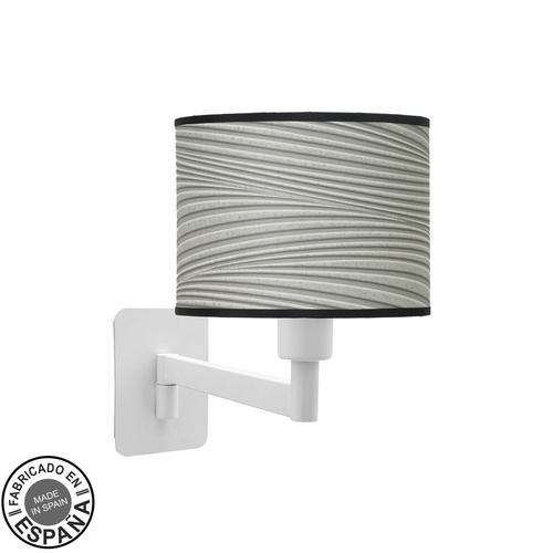 Abrila MODA Blanco/Surco Gris - Aplique Moderno 1xE14