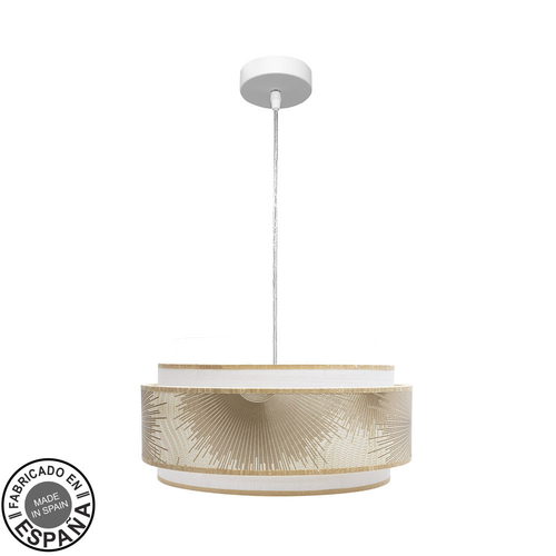 Abrila NEPAL Blanco / Oro - Colgante Moderno 1xE27 40 cm