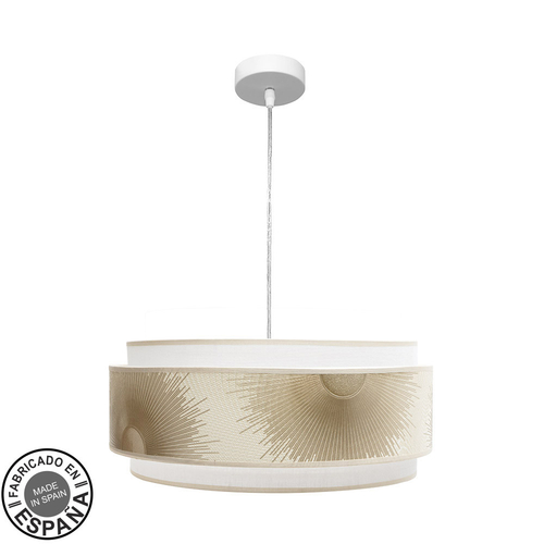 Abrila NEPAL Blanco / Oro - Colgante Moderno 3xE27 50 cm