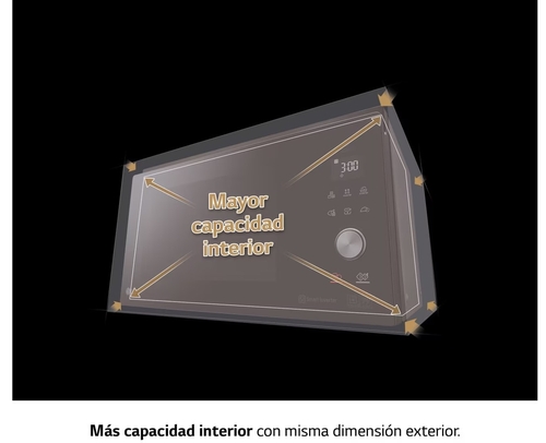 LG MJ-3965-BPS Negro - Microondas 39L 1100W