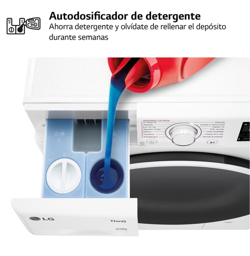 LG F4DR5509A0W Blanco - Lavadora Secadora 9KG / 6 KG 1400RPM