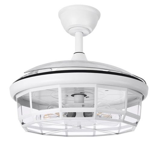 Abrila TORNADO Blanco - Ventilador de Techo Aspas Retráctiles 220-240 V