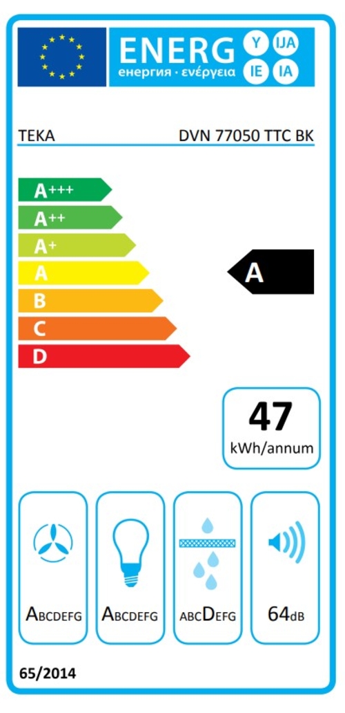 Campana Decorativa TEKA DVN 77050 TTC BK Negro 70CM