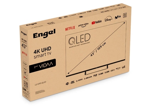 ENGEL LE4395QLED Negro - TV 43" UHD 4K SMART TV