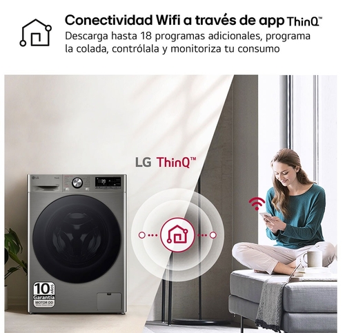 LG F4DR7009AGS INOX - Lavadora Secadora 9/6KG 1400RPM