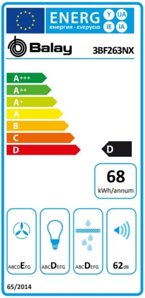 Grupo Filtrante Balay 3BF263NX 302M3/H 3 Potencias 50DB