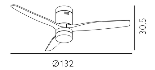 ABRILA Aguilón Blanco - Ventilador de Techo Aspas Normales 20 W A+