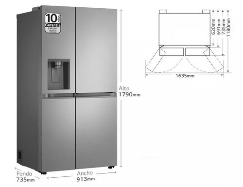 LG GSJC41PYPE INOX - Frigorífico Side by Side No Frost