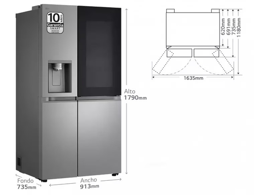 LG GSXE80PYBD INOX - Frigorífico Side by Side No Frost