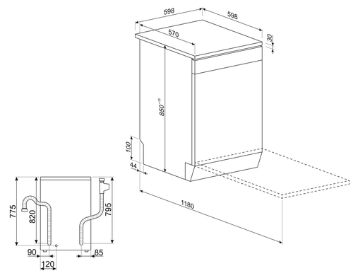 SMEG LVS345CQSX INOX - Lavavajillas 60CM 14 Servicios