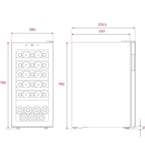 TEKA RVF-10032-GBK Negro - Vinoteca 32 Botellas