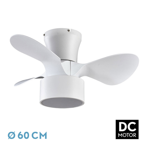 ABRILA KOS Blanco - Ventilador de Techo Aspas Normales 24 W F