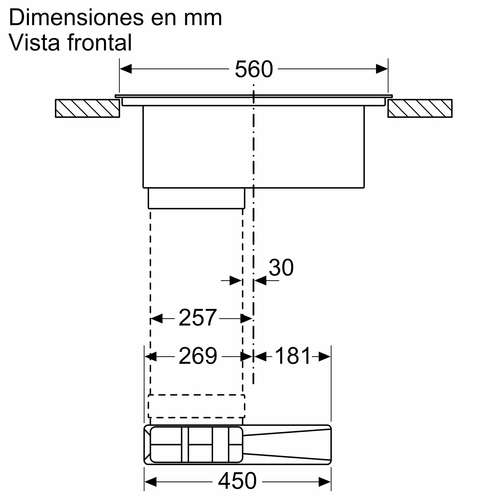 BOSCH PVQ731H26E Negro - Vitrocerámica de Inducción + EXTRACTOR INTEGRADO 70CM