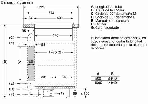 BOSCH PVQ731H26E Negro - Vitrocerámica de Inducción + EXTRACTOR INTEGRADO 70CM