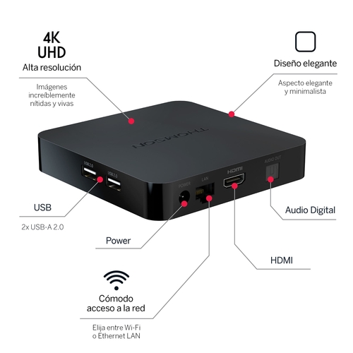 THOMSON 240G Negro - Smart TV Box 4K UHD