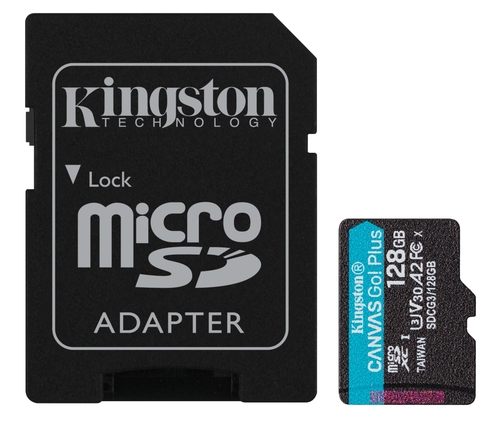 KINGSTON SDCG3/128GB Negro - Tarjeta de Memoria + Adaptador