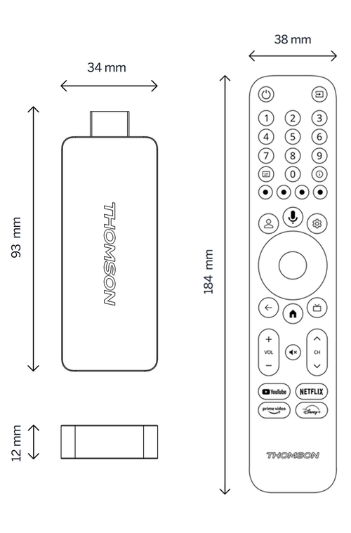 THOMSON 145G Negro - Smart TV Stick 4K UHD