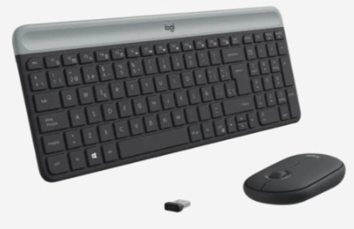 LOGITECH MK470 SLIM Negro - Teclado + Ratón