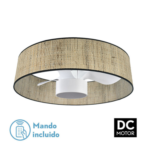 ABRILA Natasha Cañizo-Blanco 24w - Ventilador de Techo Dc 6 Vel
