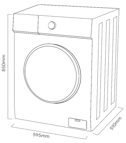 KROMSLINE KLA-M3-80-1-DW Blanco - Lavadora Carga Frontal 8KG 1200RPM