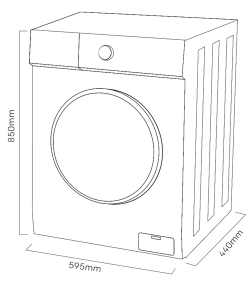 KROMSLINE KLA-M-6000-1-W BLANCO - Lavadora Carga Frontal 6KG 1000RPM