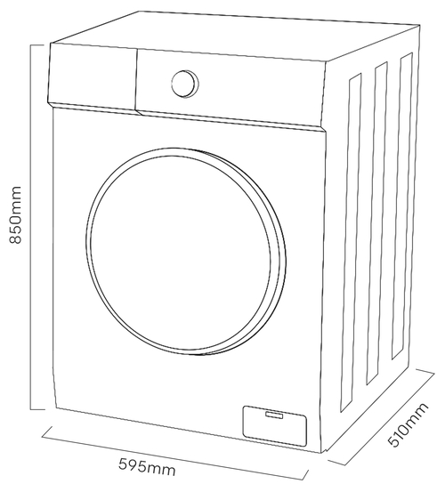 KROMSLINE KLA-M-8000-1-W BLANCO - Lavadora Carga Frontal 8KG 1200RPM