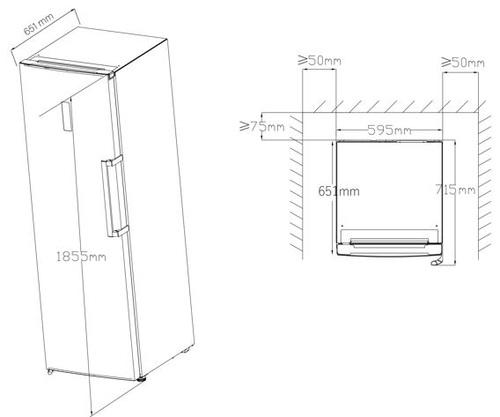 KROMSLINE KCVE-185-NF-DIX INOX - Congelador Vertical NO FROST