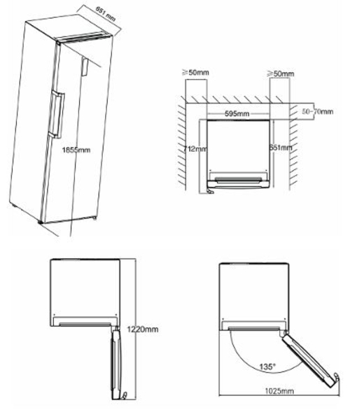 KROMSLINE KCOL-185-NF-DW BLANCO - Nevera Una Puerta NO FROST