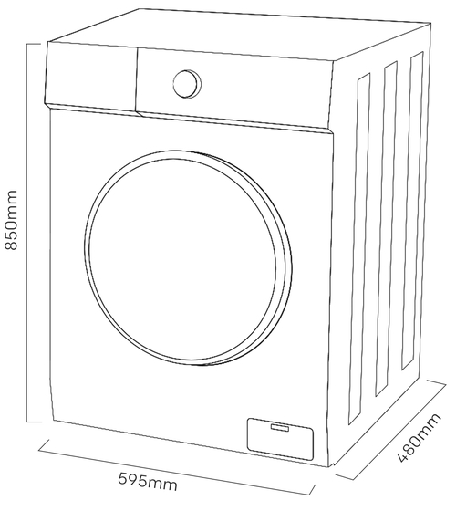 KROMSLINE KLA-M-7000-1-W BLANCO - Lavadora Carga Frontal 7KG 1200RPM